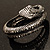 Vintage Crystal Snake Bangle Bracelet (Burn Silver Tone) - view 15