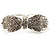 Dazzling Crystal Bow Bangle Bracelet (Silver Tone) - view 9