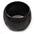 Oversized Chunky Wide Wood Bangle (Dark Brown & Black) - Medium Size - view 2