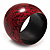Oversized Chunky Wide Wood Bangle (Black & Red) - Medium Size - view 2