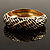 Gold Plated Animal Pattern Hinged Bangle Bracelet (Gold & Black) - view 9
