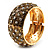 Antique Gold Crystal Hinged Bangle Bracelet - view 10