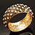 Antique Gold Crystal Hinged Bangle Bracelet - view 7