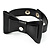 Black Leather Bow Bangle Bracelet - view 3