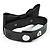 Black Leather Bow Bangle Bracelet - view 6