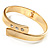 Gold Plated Crystal Hinged Bypass Bangle Bracelet - view 5