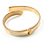 Gold Plated Crystal Hinged Bypass Bangle Bracelet - view 8