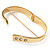 Gold Plated Crystal Hinged Bypass Bangle Bracelet - view 7