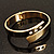 Gold Plated Crystal Hinged Bypass Bangle Bracelet - view 11