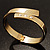 Gold Plated Crystal Hinged Bypass Bangle Bracelet - view 3