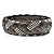 Black Textured Braided Hinged Bangle Bracelet - view 4