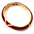 Red Enamel Crystal Cross Hinged Bangle Bracelet (Gold Tone) - view 9