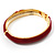 Red Enamel Crystal Cross Hinged Bangle Bracelet (Gold Tone) - view 10