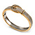 Two Tone Textured 'Buckle' Hinged Bangle Bracelet - view 11