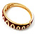 Red Ornamental Enamel Hinged Bangle Bracelet (Gold Tone) - view 11