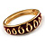 Red Ornamental Enamel Hinged Bangle Bracelet (Gold Tone) - view 10