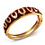 Red Ornamental Enamel Hinged Bangle Bracelet (Gold Tone) - view 7