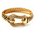 Pave Set 'Buckle' Hinged Bangle Bracelet (Gold Tone) - view 10