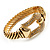 Pave Set 'Buckle' Hinged Bangle Bracelet (Gold Tone) - view 6