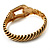 Pave Set 'Buckle' Hinged Bangle Bracelet (Gold Tone) - view 8