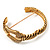 Pave Set 'Buckle' Hinged Bangle Bracelet (Gold Tone) - view 7
