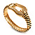 Pave Set 'Buckle' Hinged Bangle Bracelet (Gold Tone) - view 14