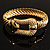 Pave Set 'Buckle' Hinged Bangle Bracelet (Gold Tone) - view 15