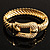 Pave Set 'Buckle' Hinged Bangle Bracelet (Gold Tone) - view 2