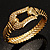 Pave Set 'Buckle' Hinged Bangle Bracelet (Gold Tone) - view 5
