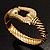 Pave Set 'Buckle' Hinged Bangle Bracelet (Gold Tone) - view 4