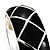 Black Enamel Ornamental Hinged Bangle Bracelet (Silver Tone) - view 3
