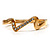 Gold Plated Crystal 'Zig Zag' Hinged Bangle Bracelet - view 4
