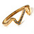 Gold Plated Crystal 'Zig Zag' Hinged Bangle Bracelet - view 8
