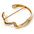 Gold Plated Crystal 'Zig Zag' Hinged Bangle Bracelet - view 6