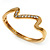 Gold Plated Crystal 'Zig Zag' Hinged Bangle Bracelet - view 15