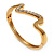 Gold Plated Crystal 'Zig Zag' Hinged Bangle Bracelet - view 16