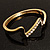 Gold Plated Crystal 'Zig Zag' Hinged Bangle Bracelet - view 17