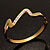 Gold Plated Crystal 'Zig Zag' Hinged Bangle Bracelet - view 7
