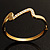 Gold Plated Crystal 'Zig Zag' Hinged Bangle Bracelet - view 18
