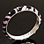 Purple Crystal Enamel Hinged Bangle Bracelet (Silver Tone) - view 16