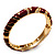 Black & Red Crystal Enamel Hinged Bangle Bracelet (Gold Tone) - view 14