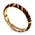 Black & Red Crystal Enamel Hinged Bangle Bracelet (Gold Tone) - view 15