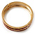 Pink Ornamental Enamel Hinged Bangle Bracelet (Gold Tone) - view 12