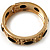 Vintage Inspired Ornamental Hinged Bangle Bracelet (Gold Tone) - view 8