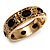 Vintage Inspired Ornamental Hinged Bangle Bracelet (Gold Tone) - view 14