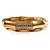 Gold Plated Diamante Multifaceted Hinged Bangle Bracelet - view 10