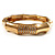 Gold Plated Diamante Multifaceted Hinged Bangle Bracelet - view 4