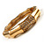 Gold Plated Diamante Multifaceted Hinged Bangle Bracelet - view 11