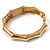 Gold Plated Diamante Multifaceted Hinged Bangle Bracelet - view 12