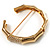 Gold Plated Diamante Multifaceted Hinged Bangle Bracelet - view 9